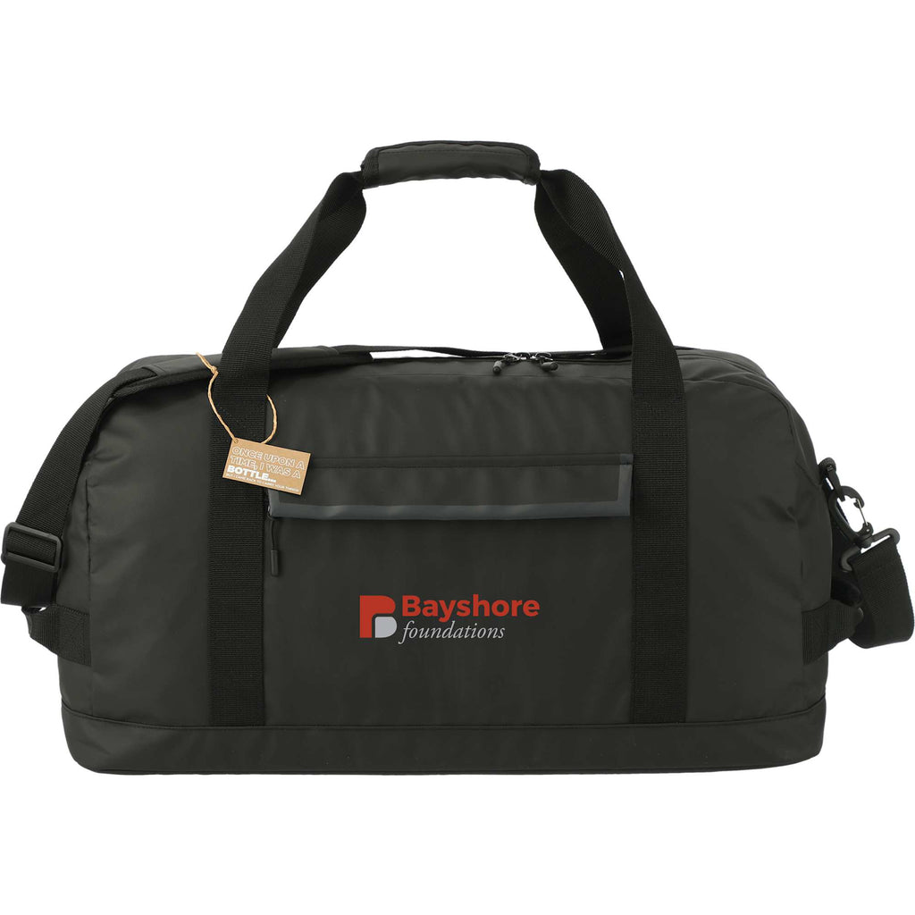 All-Weather Duffel Bag in Recycled Polyester, 22 Inches Transfer - Black - Front