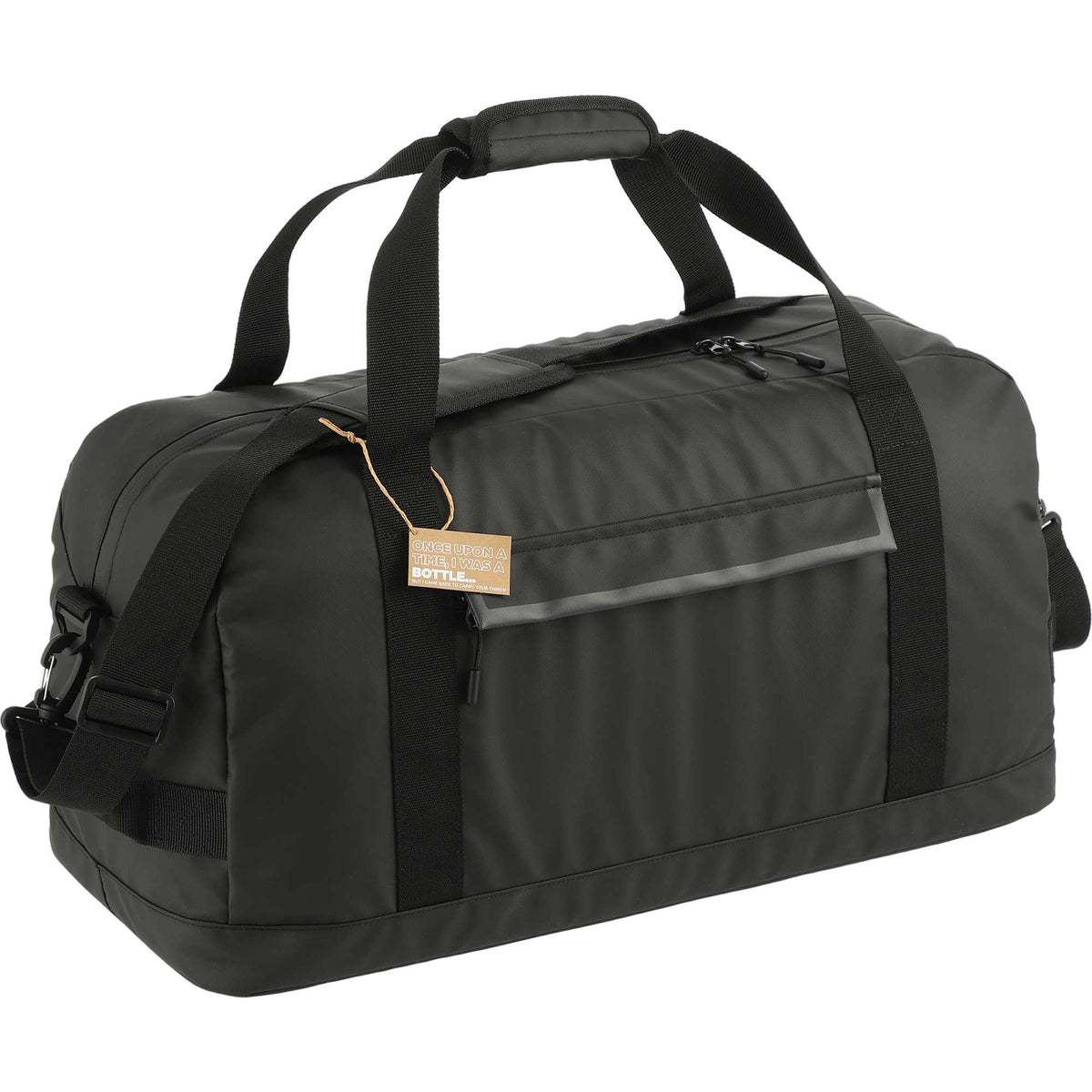 All-Weather Duffel Bag in Recycled Polyester, 22 Inches Transfer - Black - Right Angle 2