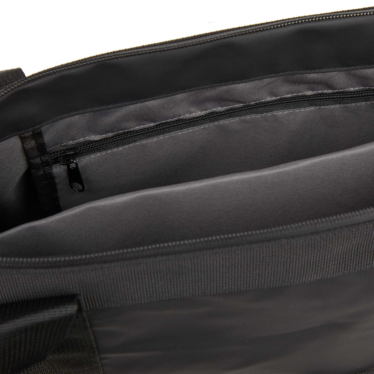 All-Weather Recycled Tote with Laptop Sleeve Embroidery - Black - Detail