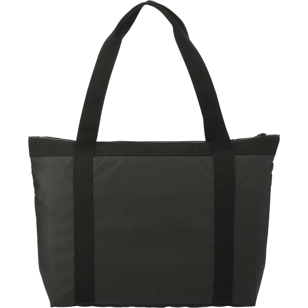 All-Weather Recycled Tote with Laptop Sleeve Transfer - Black - Back