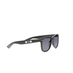 Allen Folding Sunglasses with Wood Look Frame - Dark Gray - Front