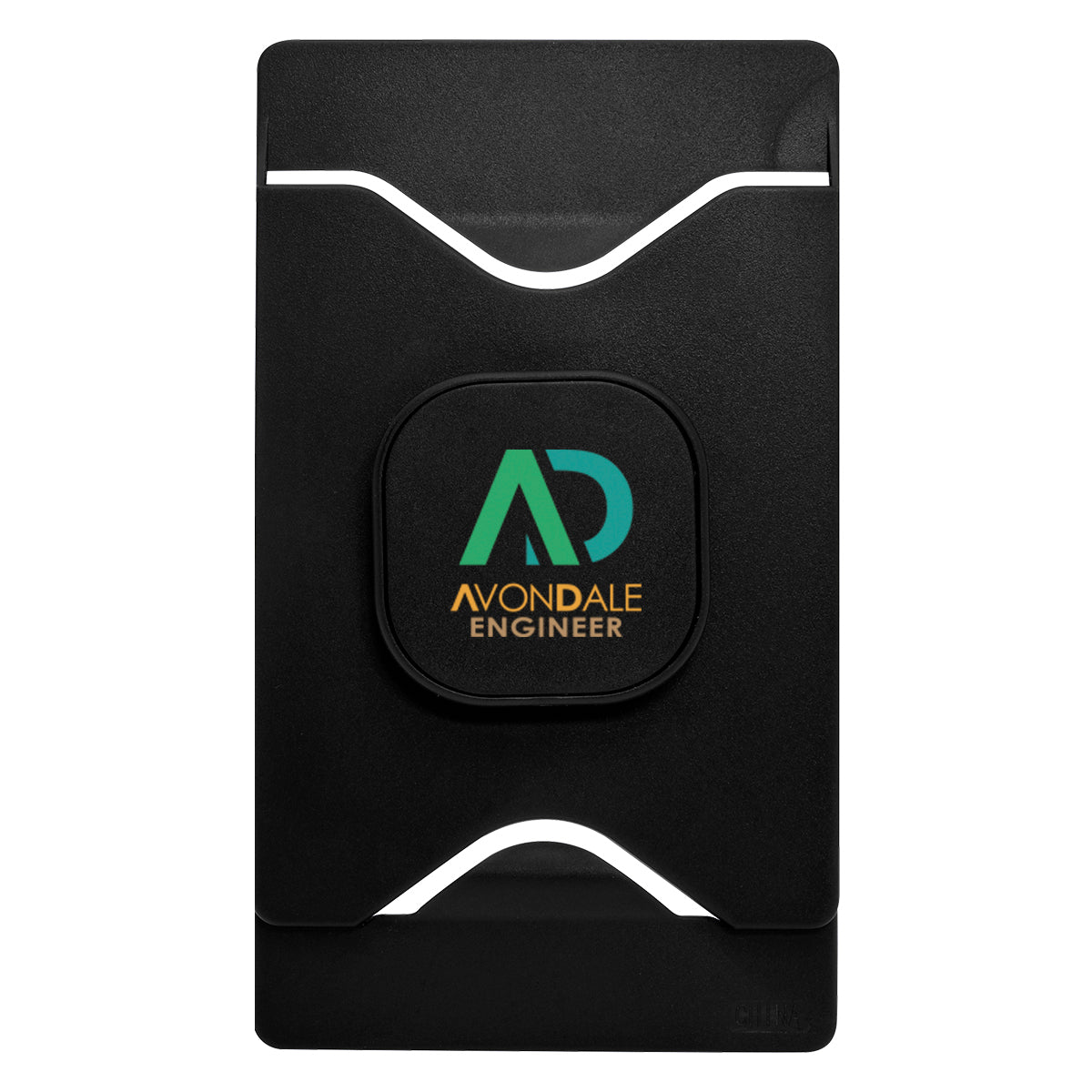 Alliance Phone Stand and Card Wallet - Black - Full Color