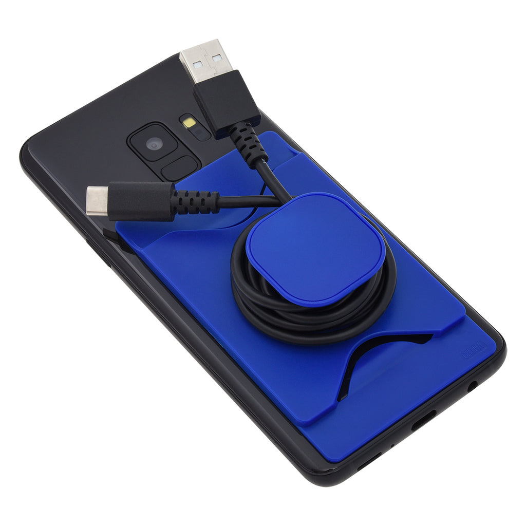 Alliance Phone Stand and Card Wallet - Blue - Cord