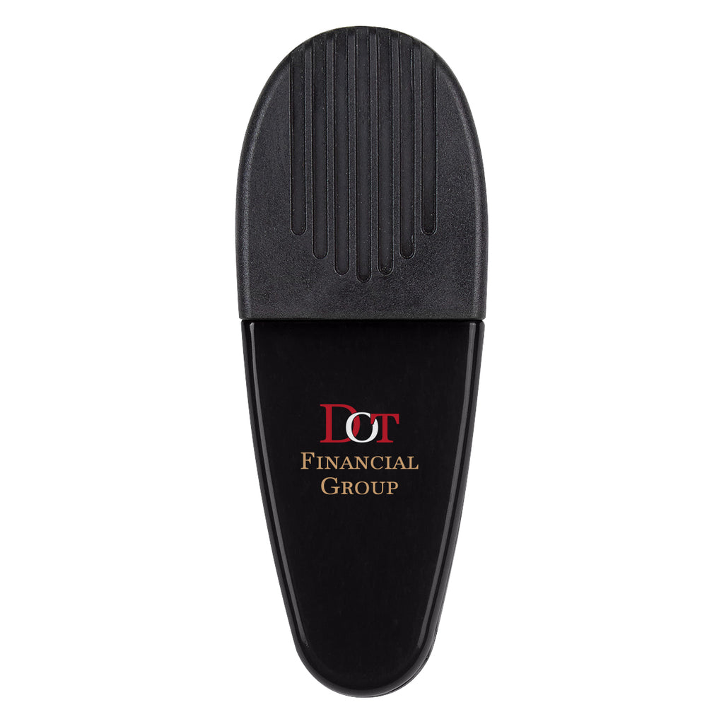 Alligator Style Bag Clip - Black - Full Color