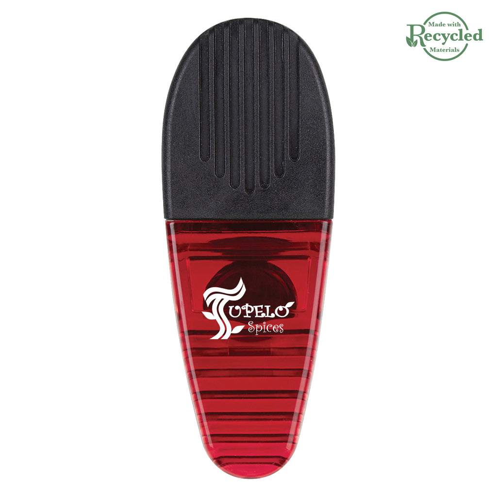 Alligator Style Bag Clip - Black - Silk Screen