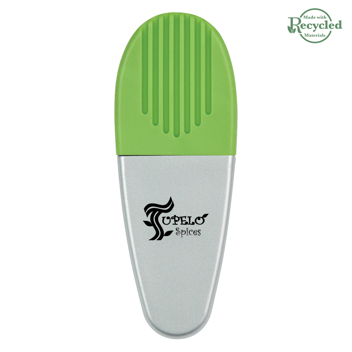 Alligator Style Bag Clip - Lime Green - Silk Screen