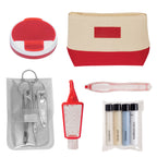 Allure Travel Kit with Cosmetic Bag - Red