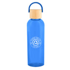 Ally Bottle with Bamboo Lid and Carry Handle, 20 oz - Blue - Silk Screen