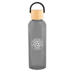 Ally Bottle with Bamboo Lid and Carry Handle, 20 oz - Charcoal - Silk Screen
