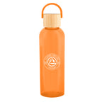 Ally Bottle with Bamboo Lid and Carry Handle, 20 oz - Orange - Silk Screen