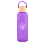 Ally Bottle with Bamboo Lid and Carry Handle, 20 oz - Purple - Silk Screen