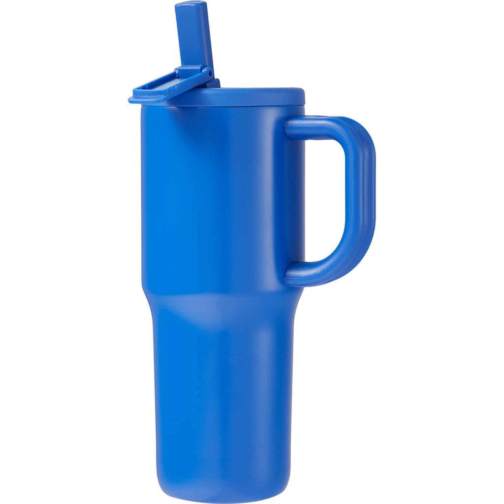 Alpine Insulated Travel Mug with Flip Straw, 30 oz - Bay Blue - Left Angle