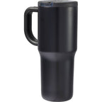 Alpine Insulated Travel Mug with Flip Straw, 30 oz - Black - Back 2