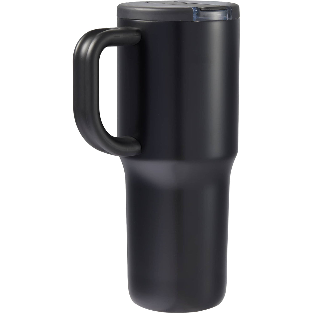 Alpine Insulated Travel Mug with Flip Straw, 30 oz - Black - Back 3