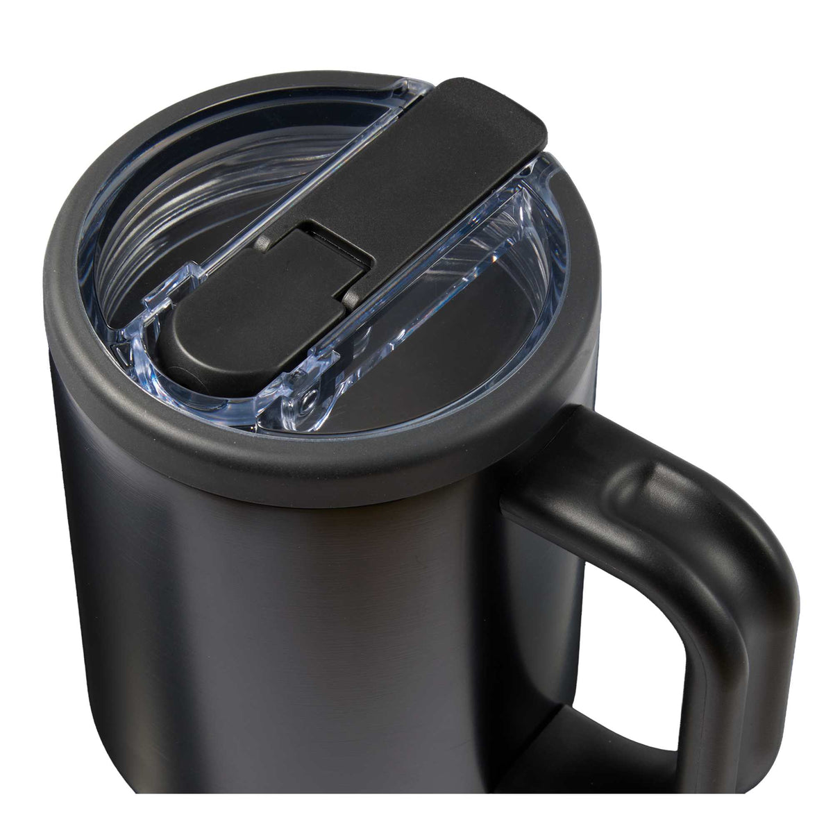 Alpine Insulated Travel Mug with Flip Straw, 30 oz - Black - Detail 2