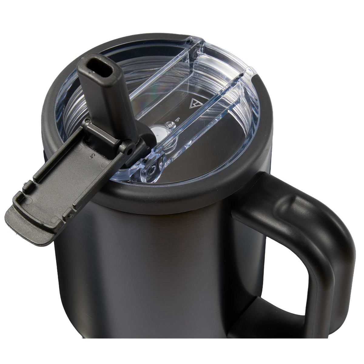 Alpine Insulated Travel Mug with Flip Straw, 30 oz - Black - Detail