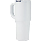 Alpine Insulated Travel Mug with Flip Straw, 30 oz - White - Back 2