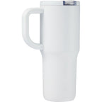 Alpine Insulated Travel Mug with Flip Straw, 30 oz - White - Back 3