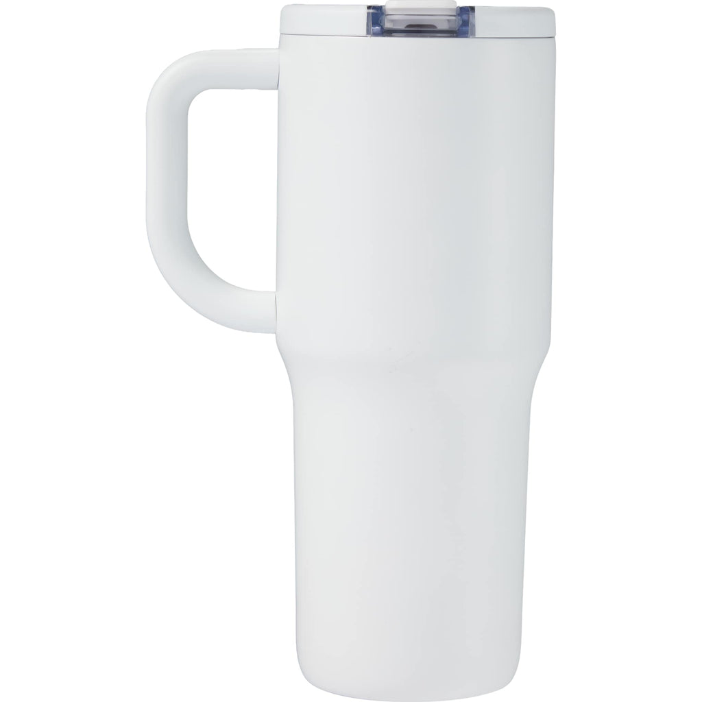Alpine Insulated Travel Mug with Flip Straw, 30 oz - White - Back