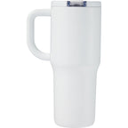 Alpine Insulated Travel Mug with Flip Straw, 30 oz - White - Back
