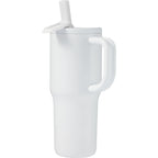 Alpine Insulated Travel Mug with Flip Straw, 30 oz - White - Left Angle