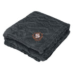 Alpine Sherpa Blanket in Recycled PET - Charcoal - Embroidery