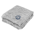 Alpine Sherpa Blanket in Recycled PET - Gray - Embroidery