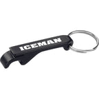 Aluminum Bottle and Can Opener Keychain Laser Engraving - Black - Front