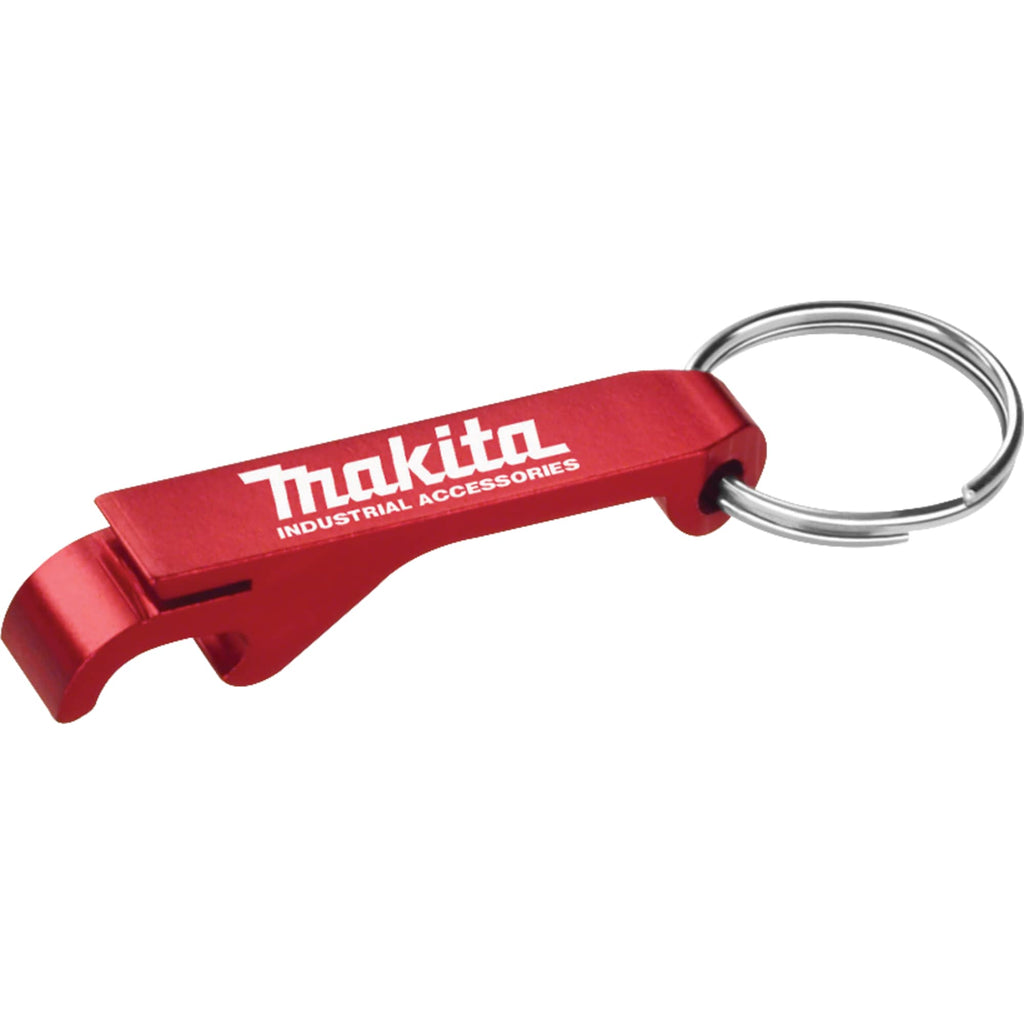 Aluminum Bottle and Can Opener Keychain Laser Engraving - RED - Front