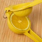 Aluminum Lemon Squeezer - Yellow - Propped
