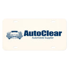 Aluminum License Plate - White - Silk Screen