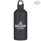 Aluminum Tundra Bike Bottle, 20 oz - Black - Silk Screen