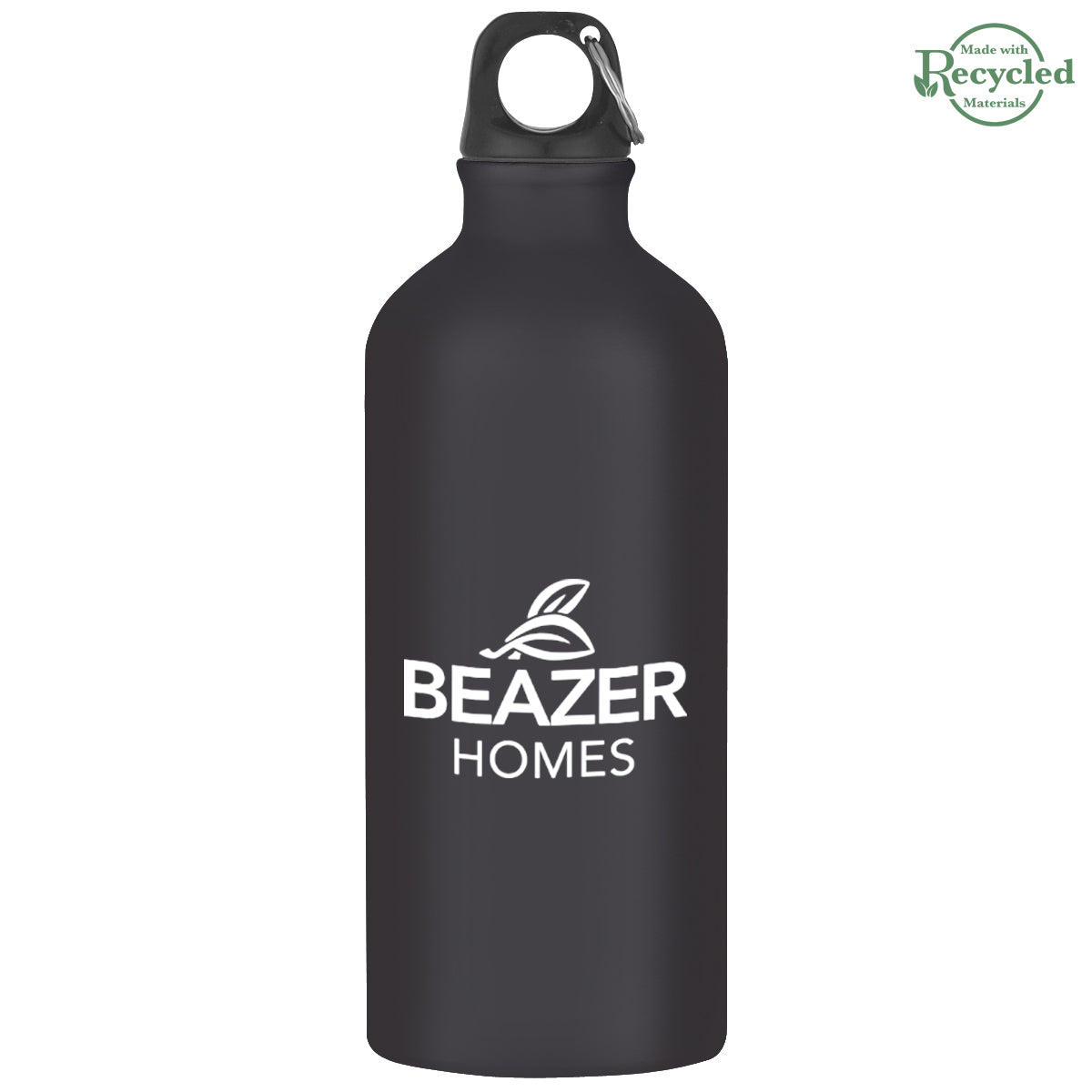 Aluminum Tundra Bike Bottle, 20 oz - Black - Silk Screen