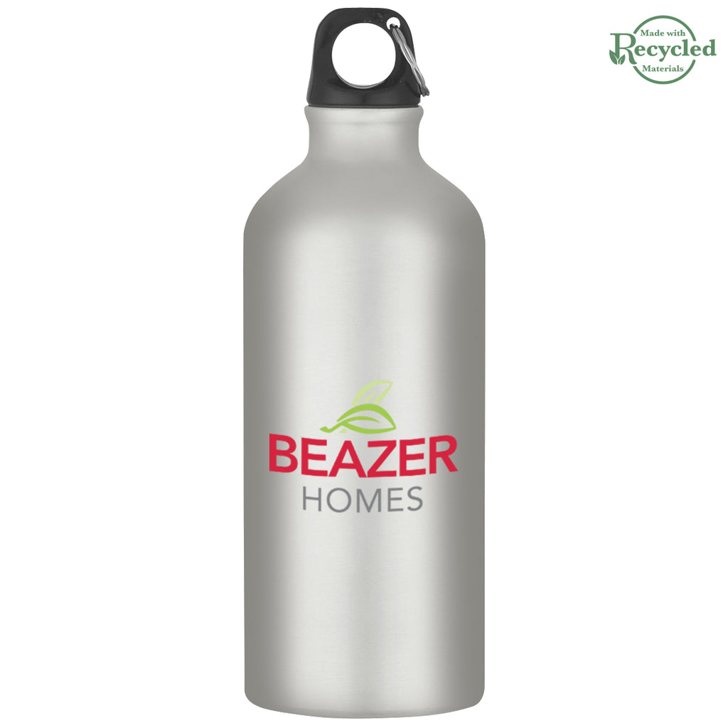 Aluminum Tundra Bike Bottle, 20 oz - Silver - Full Color