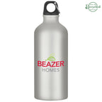 Aluminum Tundra Bike Bottle, 20 oz - Silver - Full Color