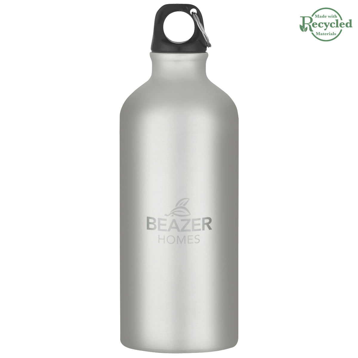 Aluminum Tundra Bike Bottle, 20 oz - Silver - Laser Engraving