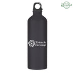 Aluminum Tundra Bike Bottle, 25 oz - Black - Silk Screen