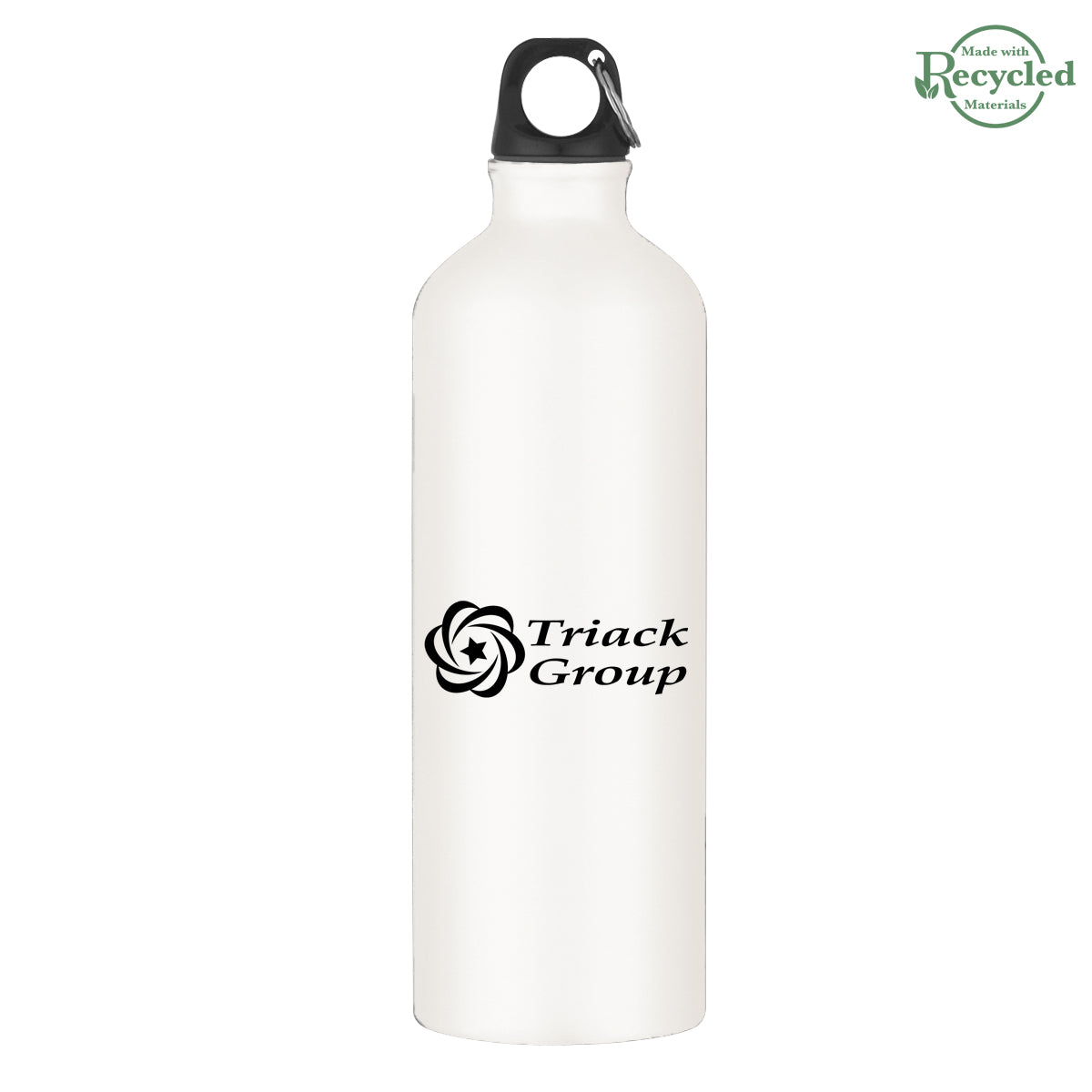 Aluminum Tundra Bike Bottle, 25 oz - White - Silk Screen