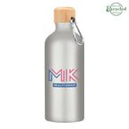 Aluminum Tundra Bike Bottle with Bamboo Lid, 20 oz - Silver - Colorbrite