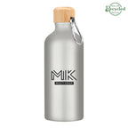Aluminum Tundra Bike Bottle with Bamboo Lid, 20 oz - Silver - Silk Screen