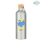 Aluminum Tundra Bike Bottle with Bamboo Lid, 25 oz - Silver - Colorbrite