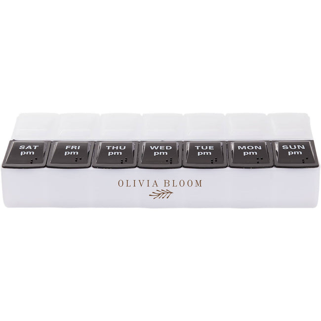 AM and PM Pill Case in Recycled Plastic, 14 Compartments