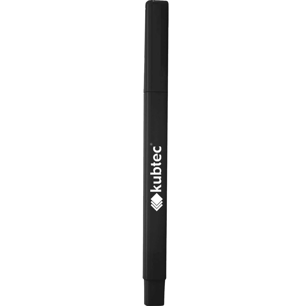 Ambassador Capped Ballpoint Pen with Square Barrel Full Color - Black - Front
