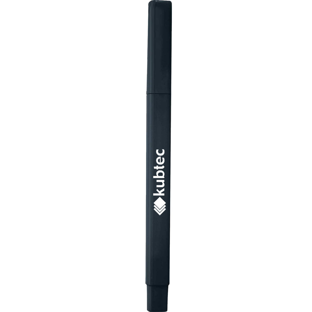 Ambassador Capped Ballpoint Pen with Square Barrel Full Color - Navy - Front