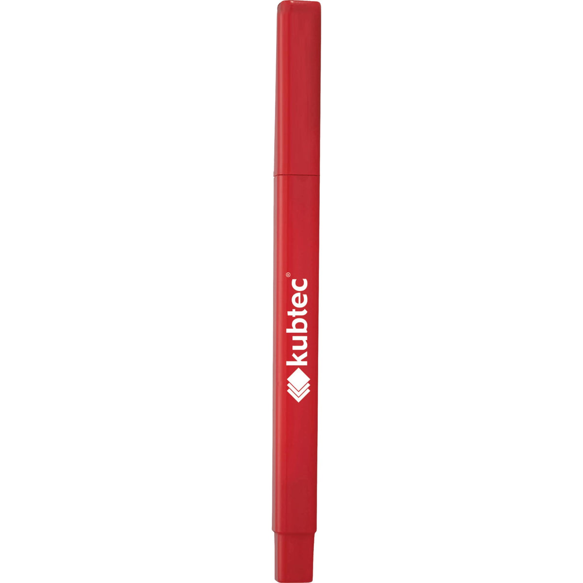 Ambassador Capped Ballpoint Pen with Square Barrel Full Color - Red - Front