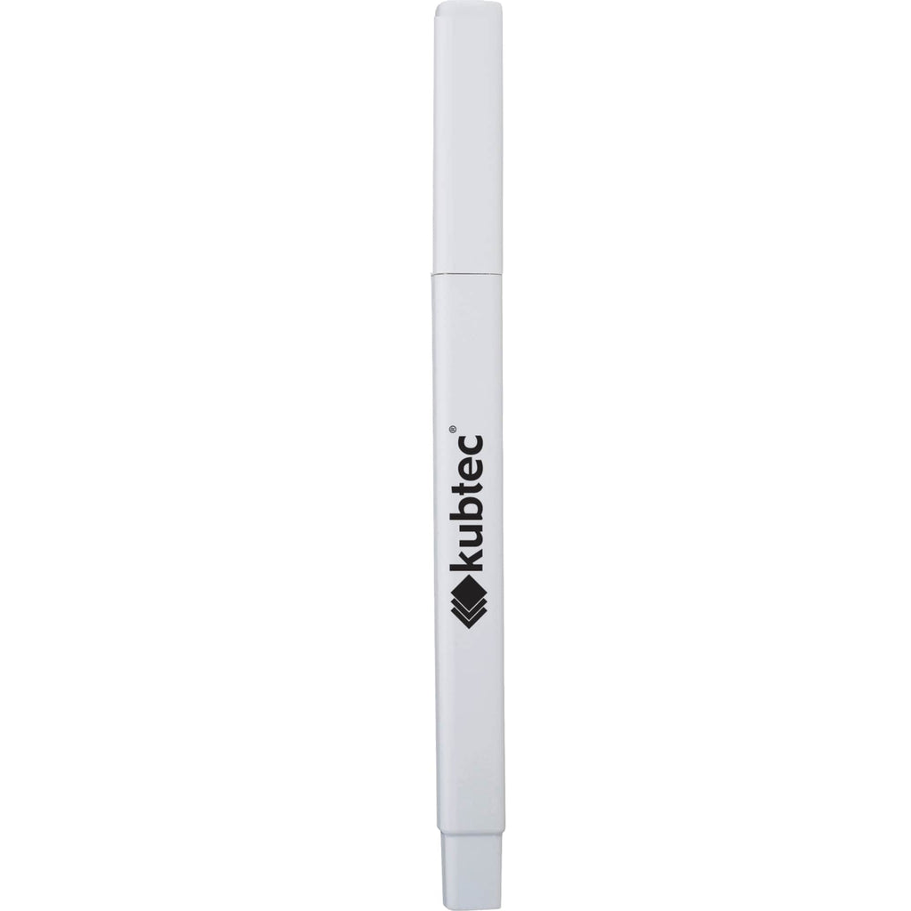 Ambassador Capped Ballpoint Pen with Square Barrel Full Color - White - Front