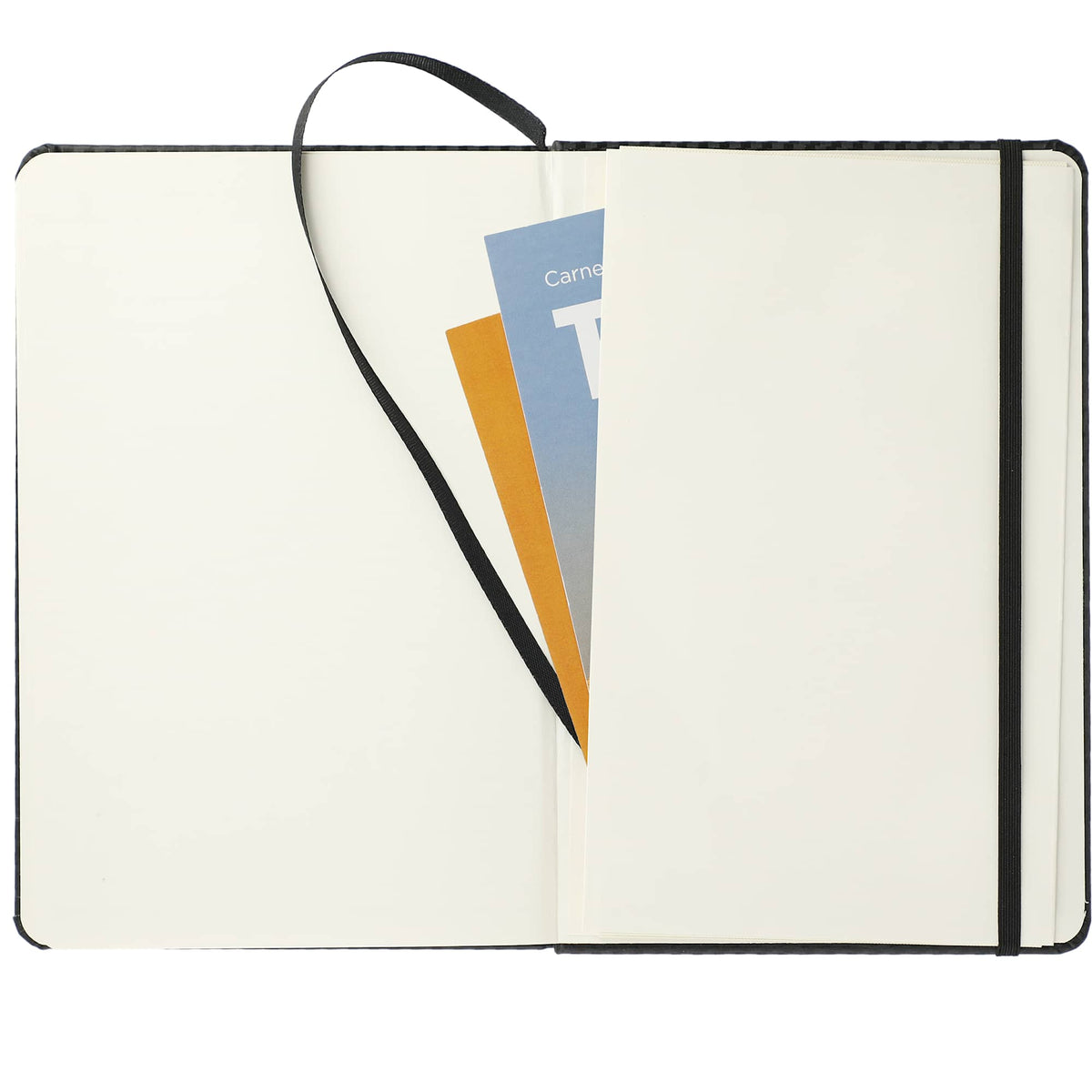 Ambassador Carbon Fiber Look Journal, 5.5 x 8.5 Inches Debossing - Black - Front 2