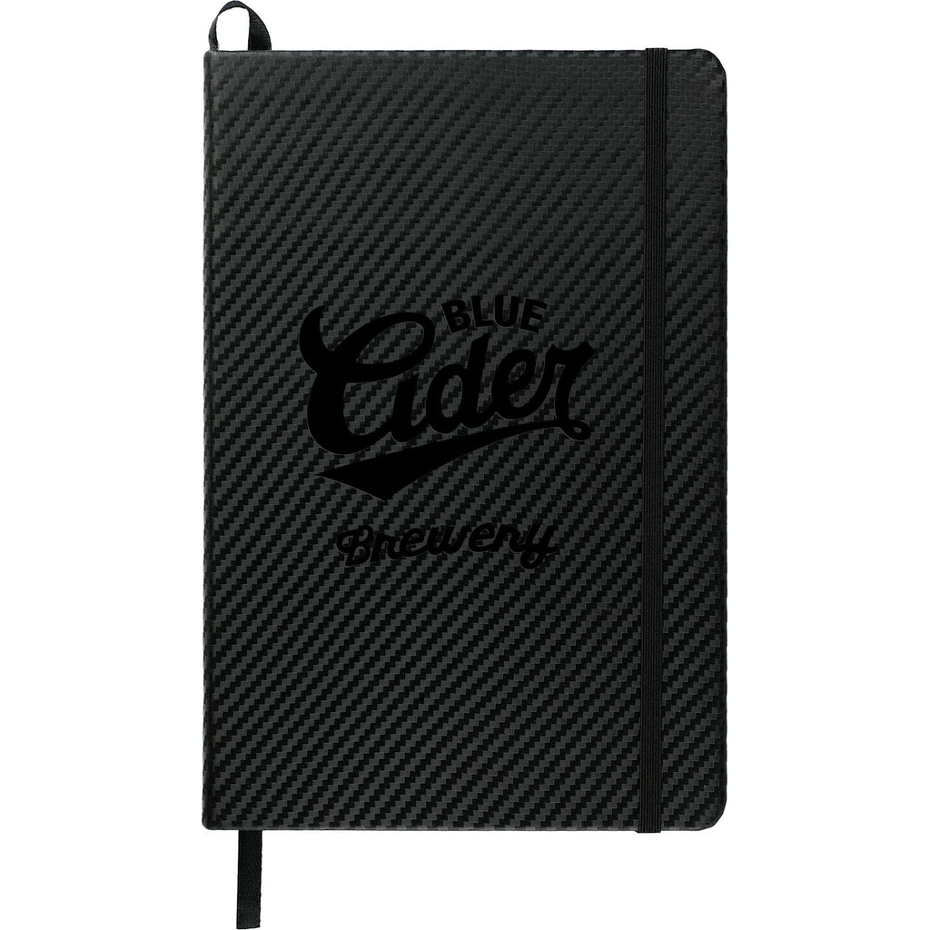 Ambassador Carbon Fiber Look Journal, 5.5 x 8.5 Inches Debossing - Black - Front