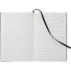 Ambassador Hardcover Journal with Accordion Pocket, 5.5 x 8.5 Inches Debossing - Black - Front 2