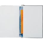Ambassador Hardcover Journal with Accordion Pocket, 5.5 x 8.5 Inches Debossing - Black - Photo
